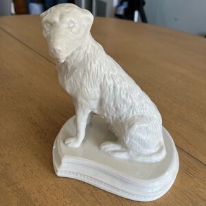 Belleek Collector’s Society White Ceramic Wolfhound Dog Figurine